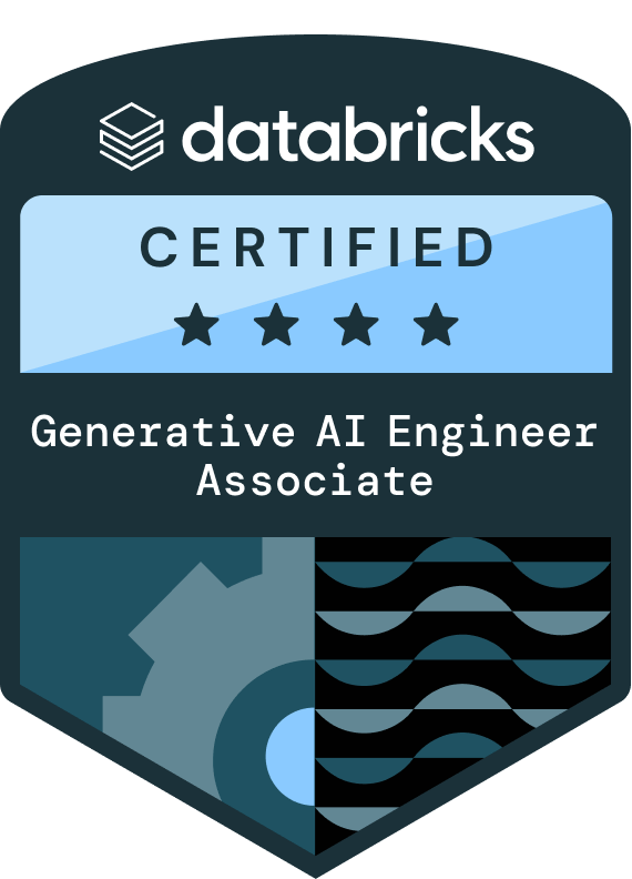 Databricks Generative AI Engineer Associate certification badge