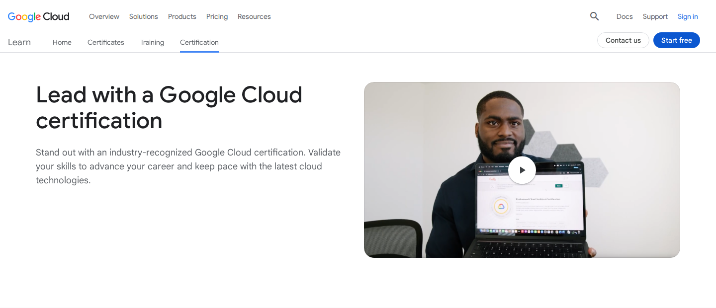 Google Cloud certification preparation overview