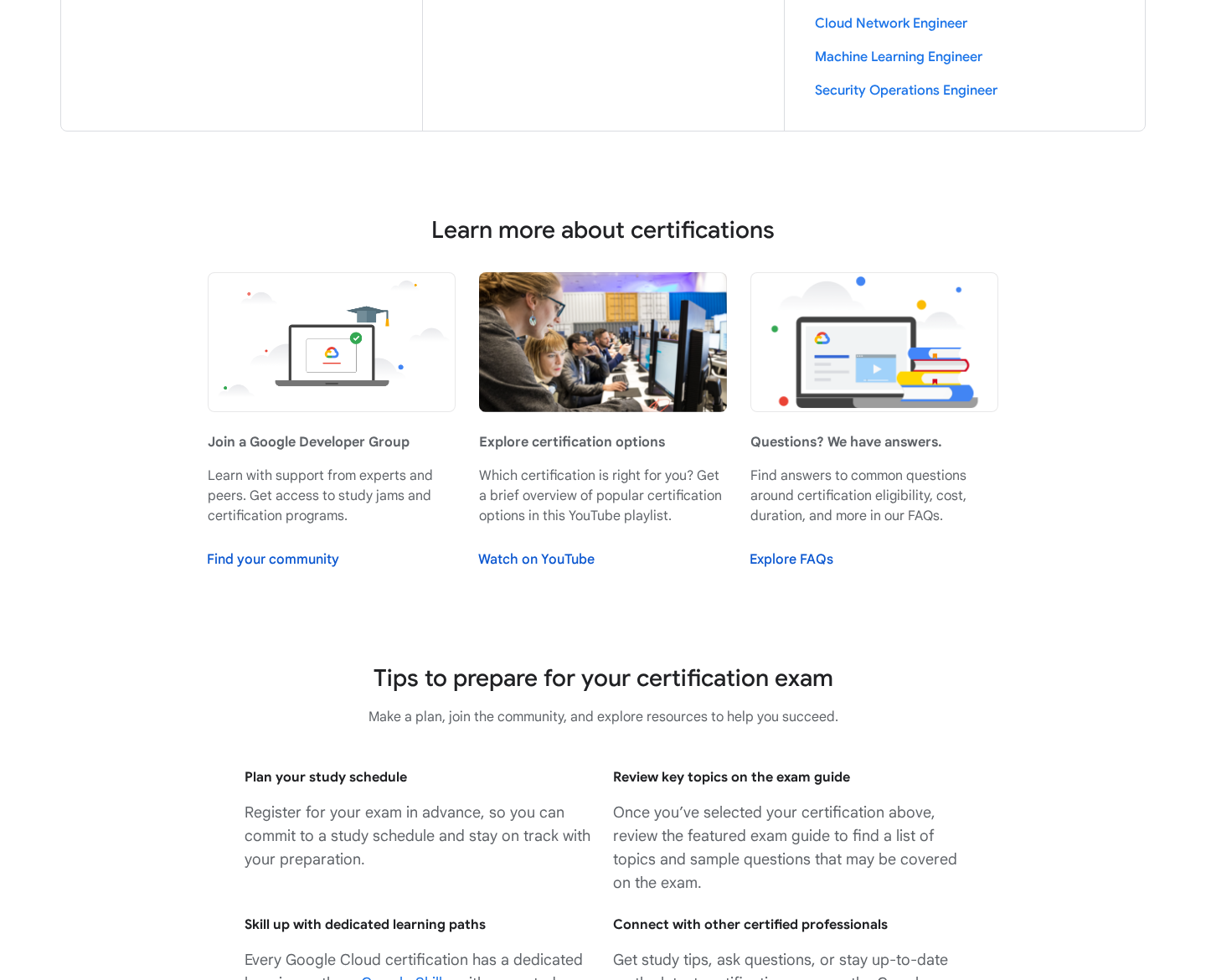 Google Cloud certification preparation resources